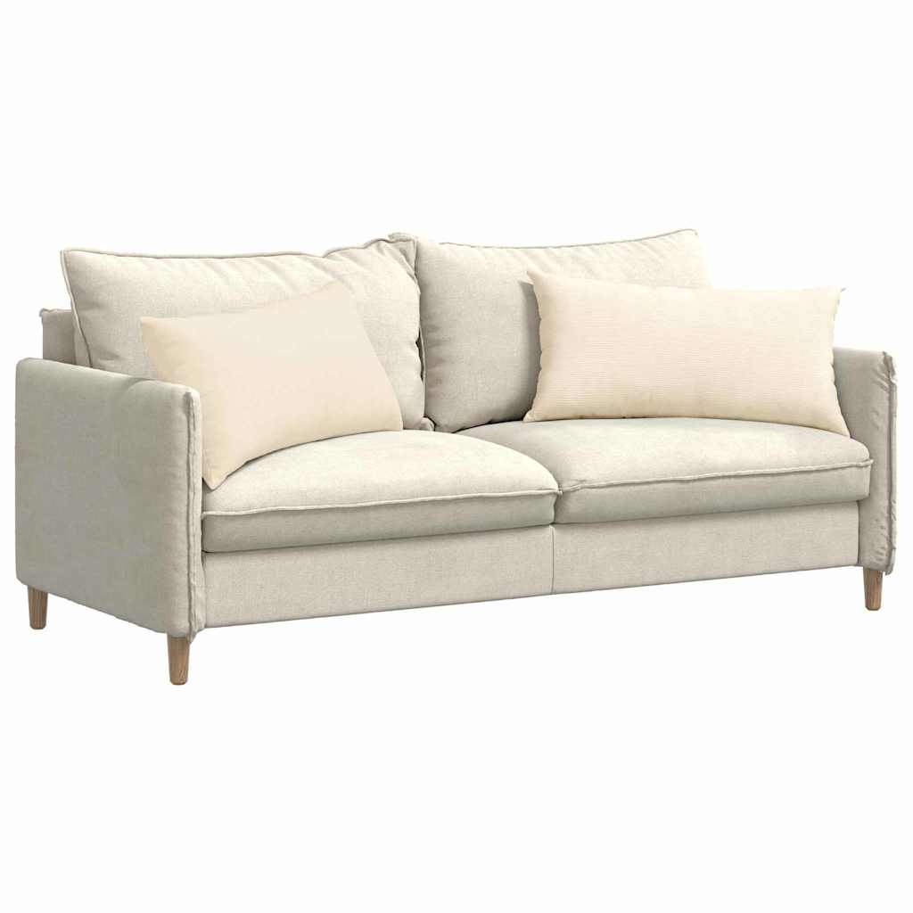 Sofakissen 2 Stück Creme 80 x 40 cm Cordstoff