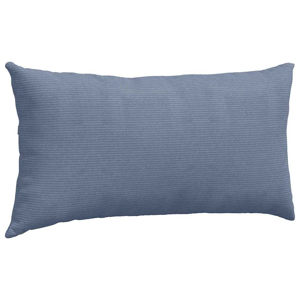 Sofakissen 2 Stück Blau 80 x 40 cm Cordstoff