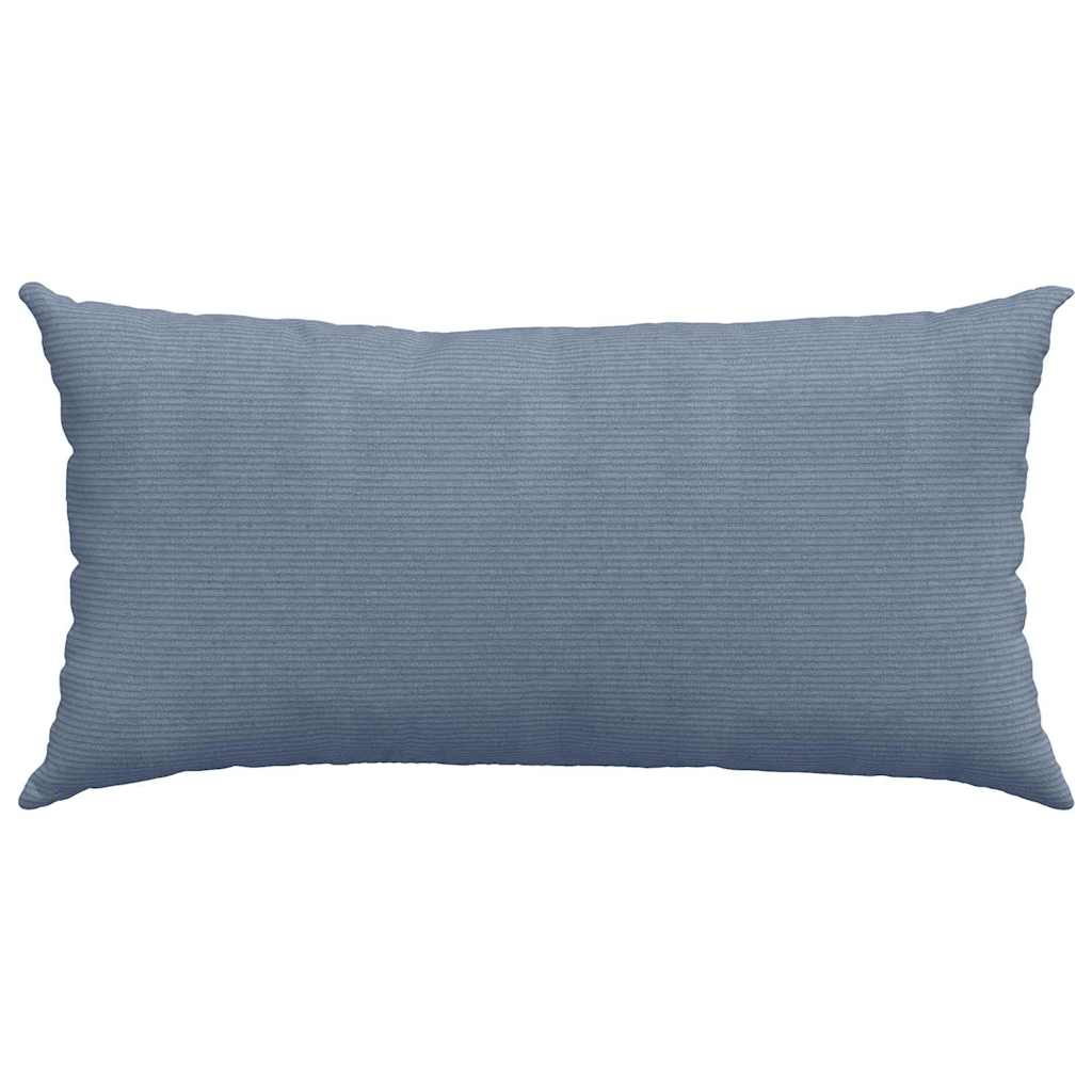 Sofakissen 2 Stück Blau 80 x 40 cm Cordstoff