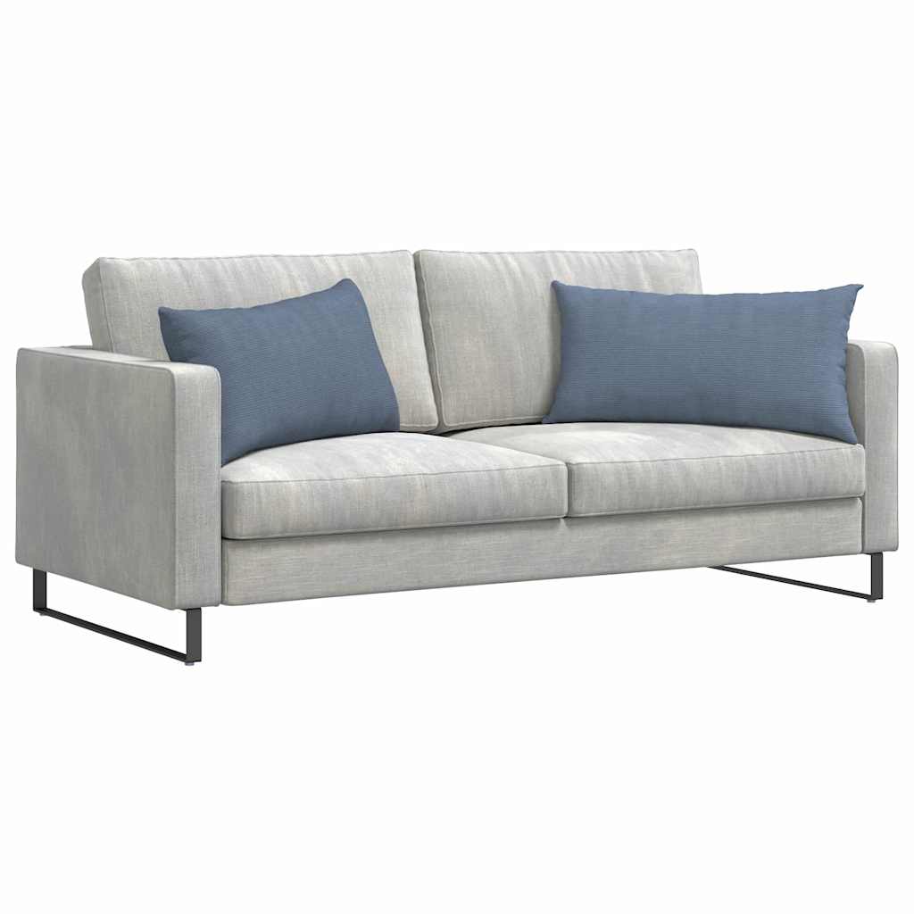 Sofakissen 2 Stück Blau 80 x 40 cm Cordstoff
