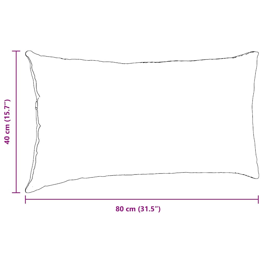 Sofakissen 2 Stück Blau 80 x 40 cm Cordstoff