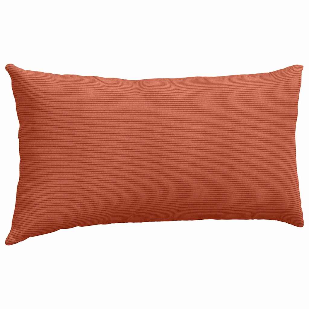 Sofakissen 2 Stück Rot-Orange 80 x 40 cm Cordstoff