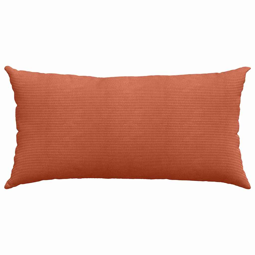 Sofakissen 2 Stück Rot-Orange 80 x 40 cm Cordstoff