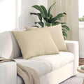 Sofakissen 2 pcs Creme 70 x 50 cm Stoff