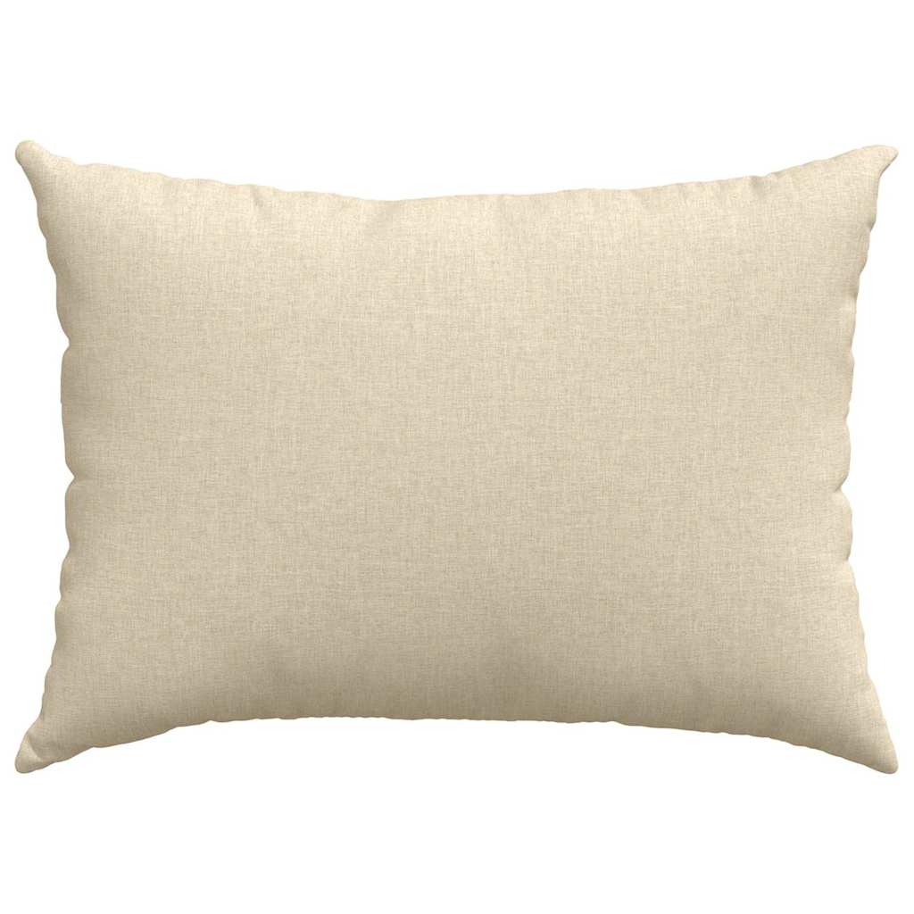 Sofakissen 2 pcs Creme 70 x 50 cm Stoff