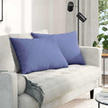 Sofakissen 2 pcs Jeans blau 70 x 50 cm Stoff
