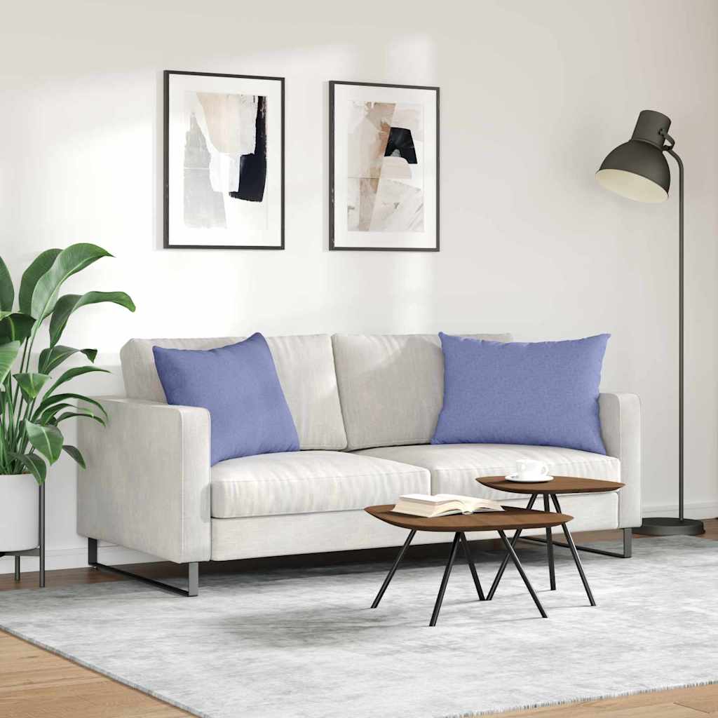 Sofakissen 2 pcs Jeans blau 70 x 50 cm Stoff