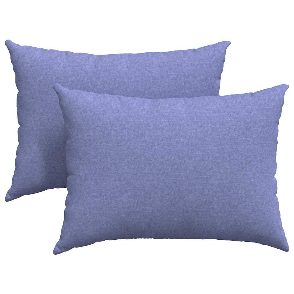 Sofakissen 2 pcs Jeans blau 70 x 50 cm Stoff