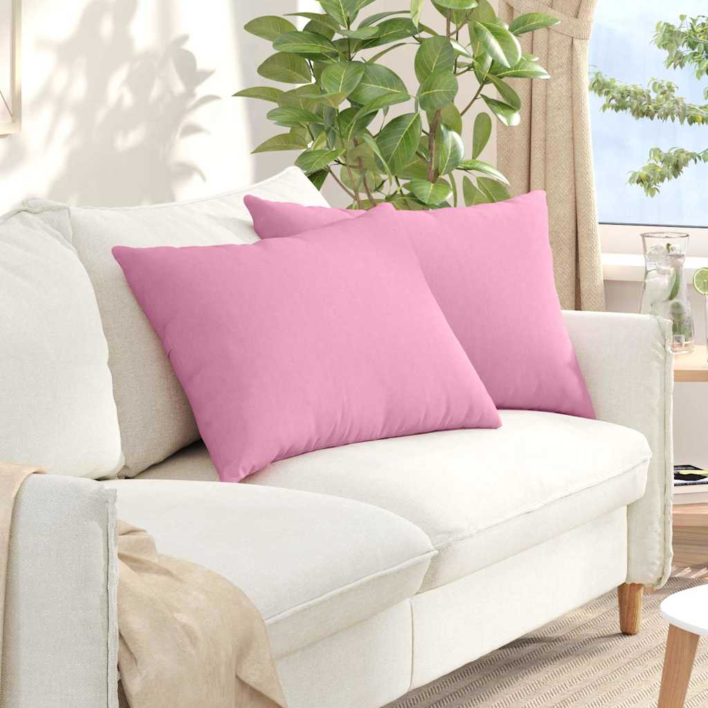Sofakissen 2 pcs Rosa 70 x 50 cm Stoff