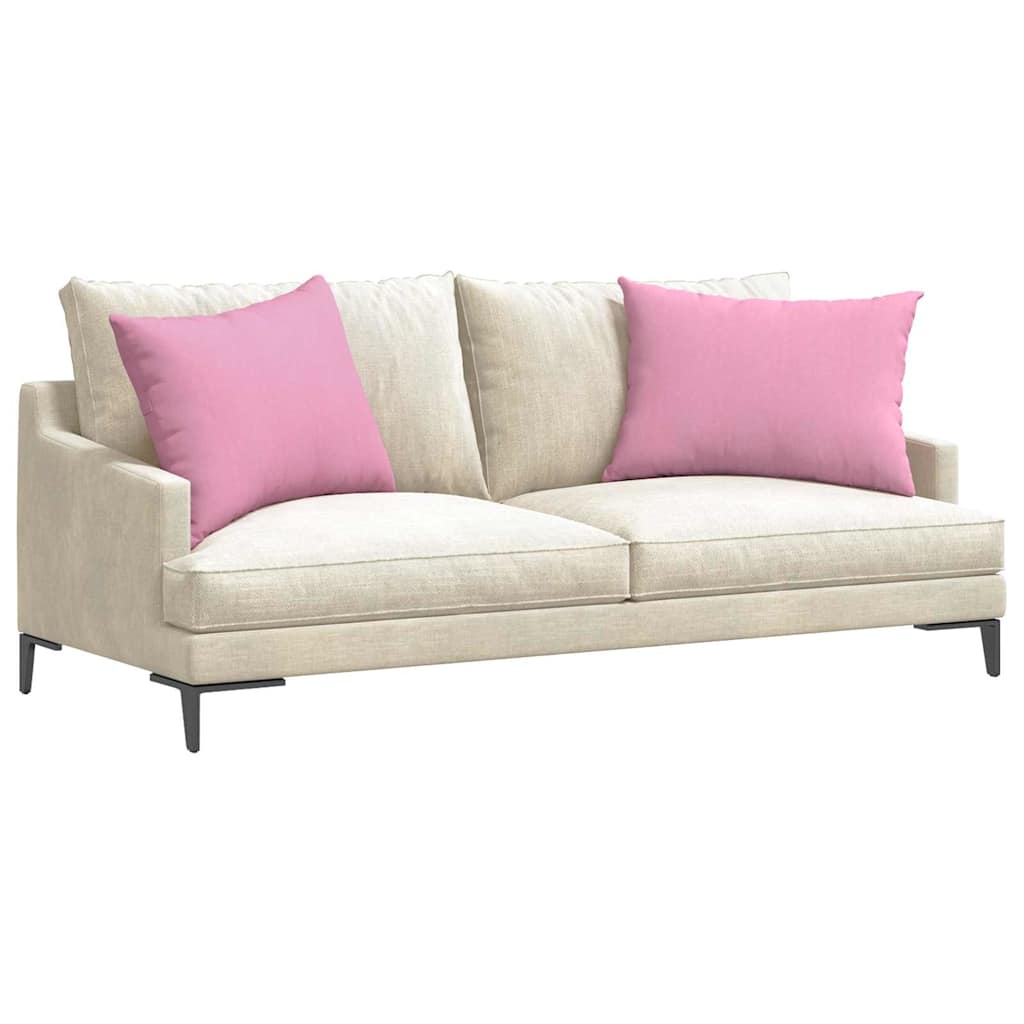 Sofakissen 2 pcs Rosa 70 x 50 cm Stoff