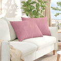 Sofakissen 2 Stück Rosa 70 x 50 cm Cordstoff