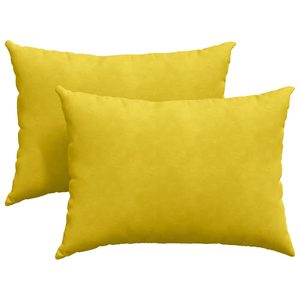 Sofakissen 2 Stück Gelb 70 x 50 cm Cordstoff