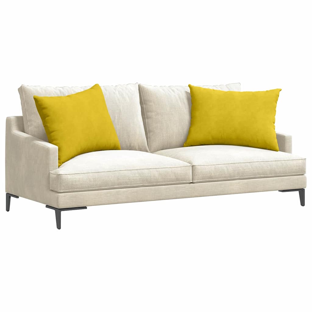 Sofakissen 2 Stück Gelb 70 x 50 cm Cordstoff