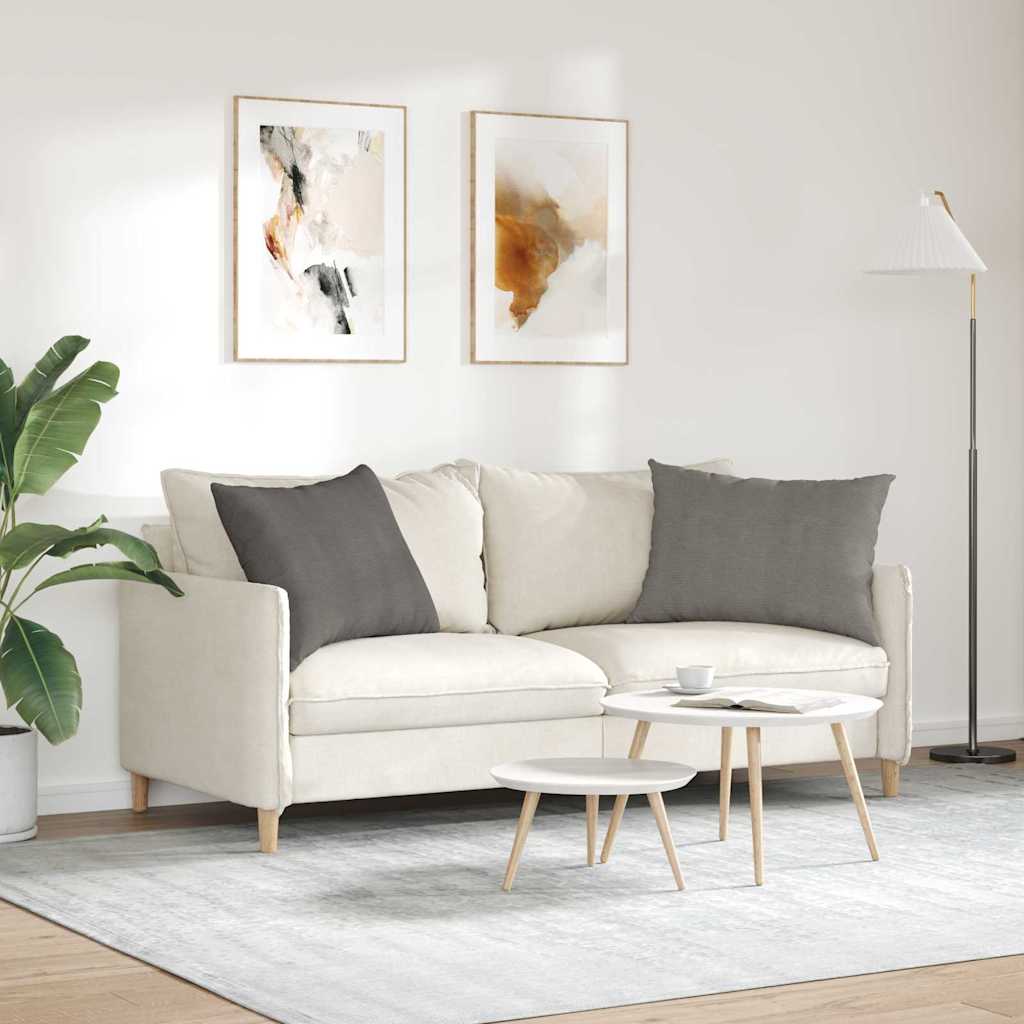 Sofakissen 2 Stück Hellgrau 70 x 50 cm Cordstoff