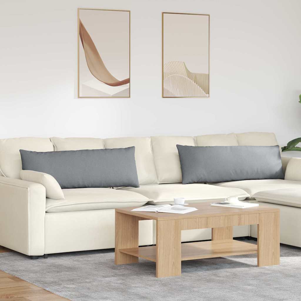 Sofakissen 2 pcs Hellgrau 120 x 40 cm Stoff