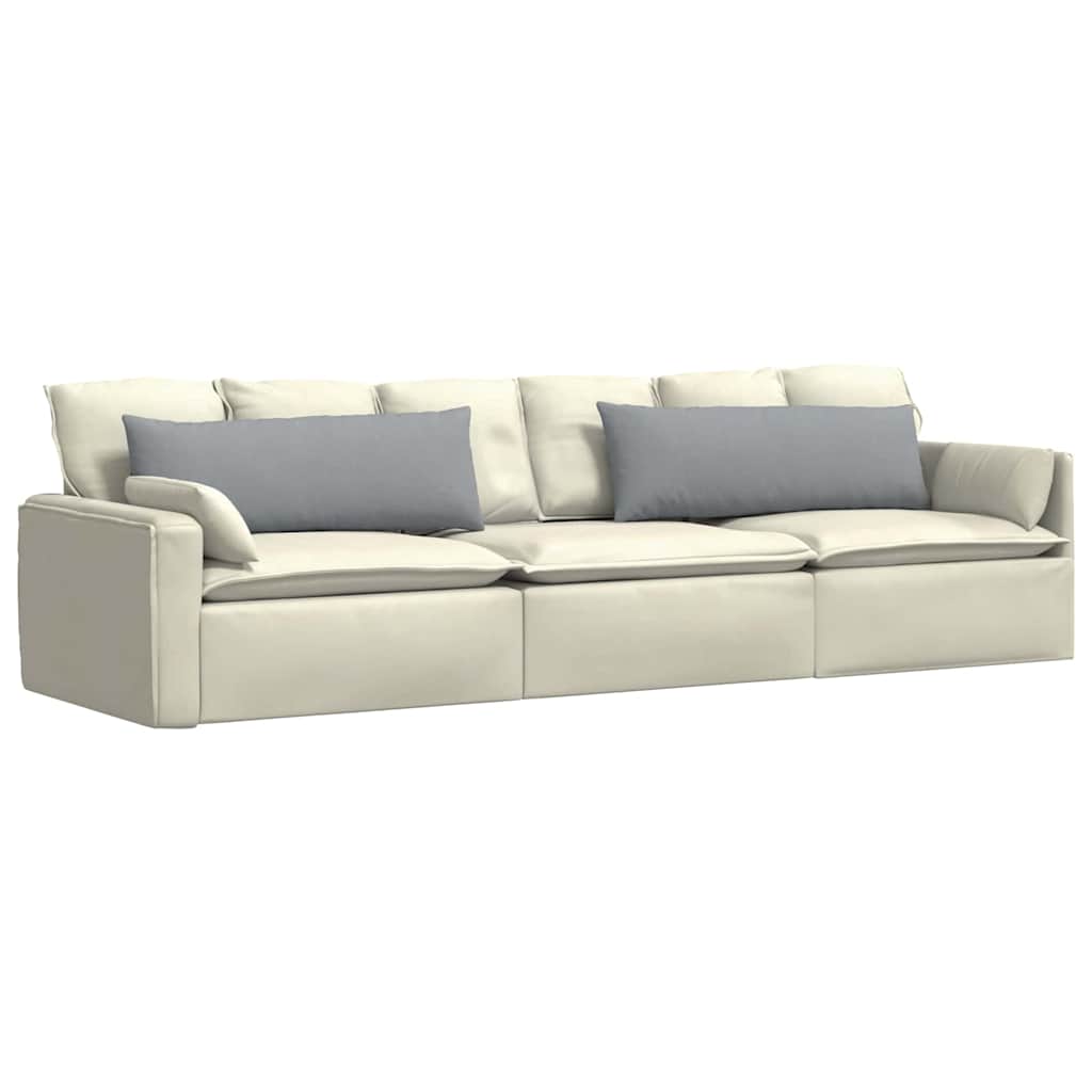 Sofakissen 2 pcs Hellgrau 120 x 40 cm Stoff