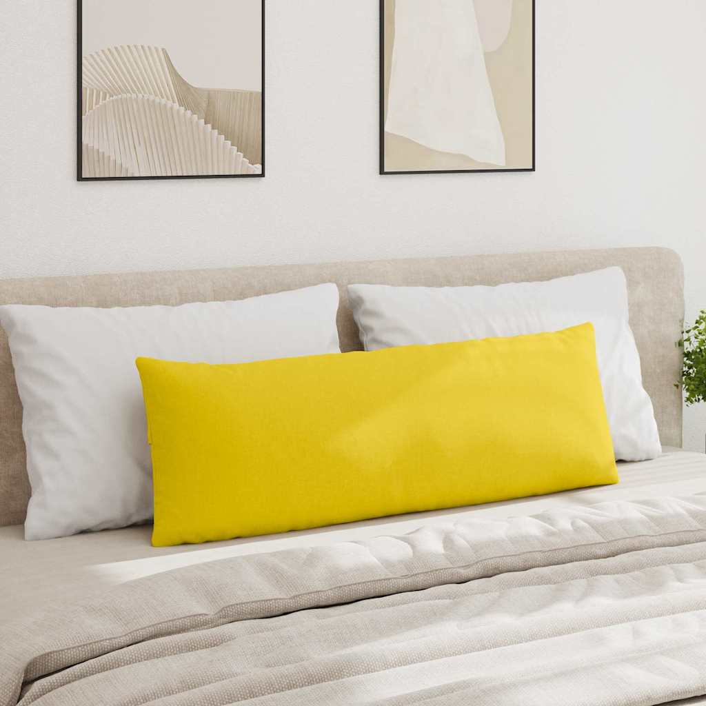 Sofakissen 2 pcs Helles Gelb 120 x 40 cm Stoff