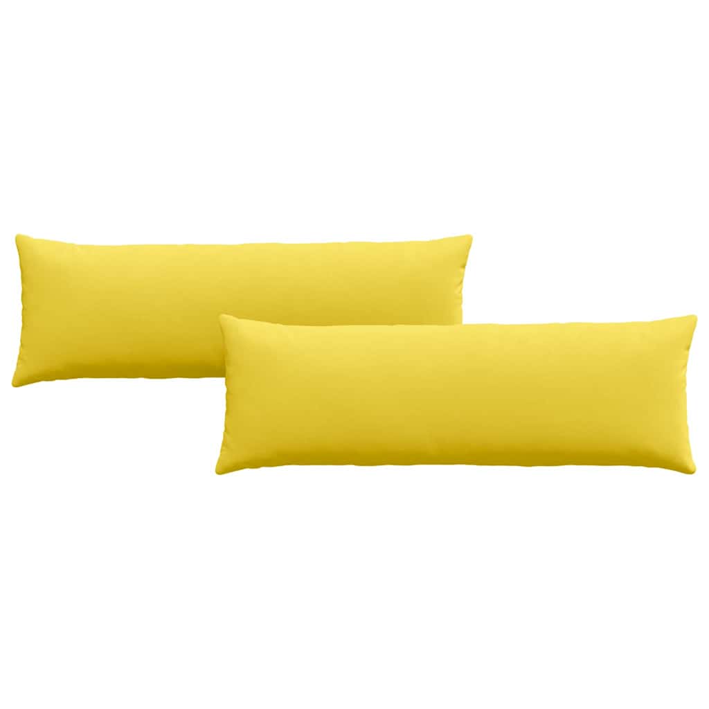 Sofakissen 2 pcs Helles Gelb 120 x 40 cm Stoff