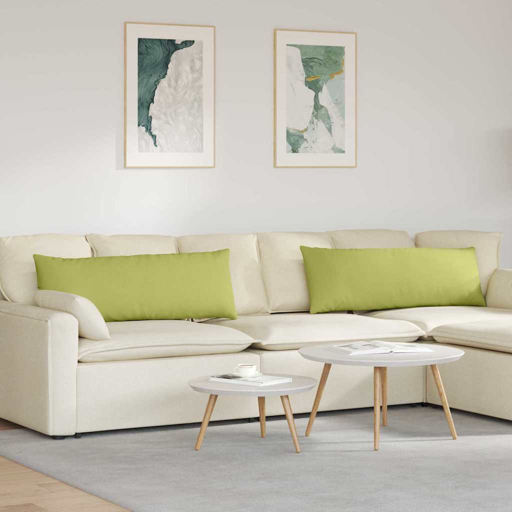 Sofakissen 2 pcs Hellgrün 120 x 40 cm Stoff