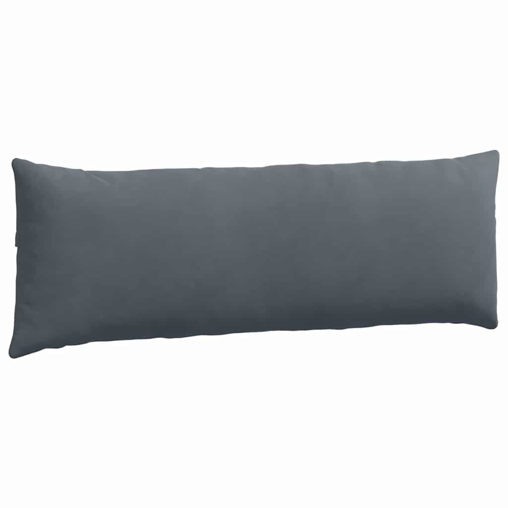 Sofakissen 2 Stück Dunkelgrau 120 x 40 cm Cordstoff