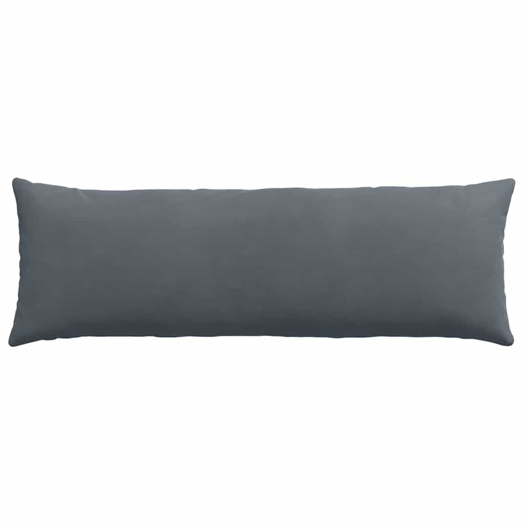 Sofakissen 2 Stück Dunkelgrau 120 x 40 cm Cordstoff