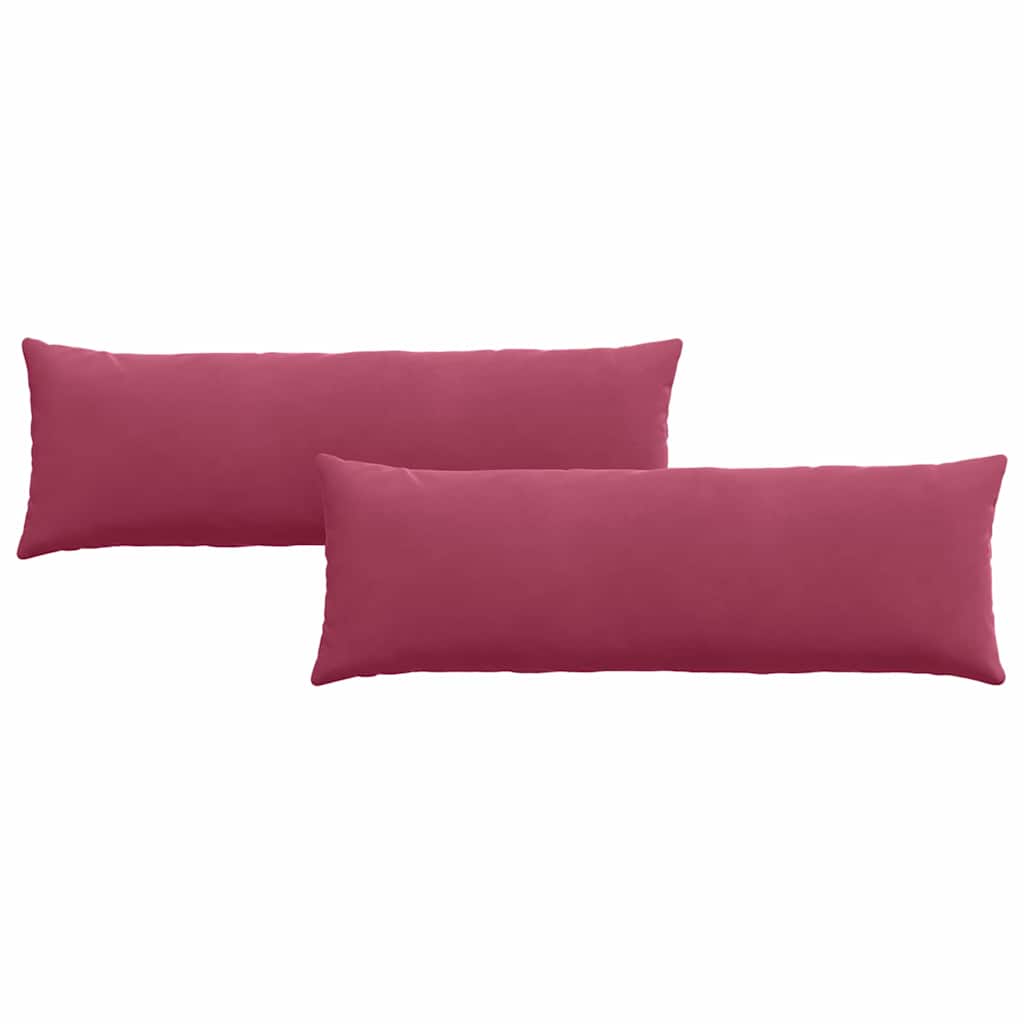 Sofakissen 2 Stück Weinrot 120 x 40 cm Cordstoff