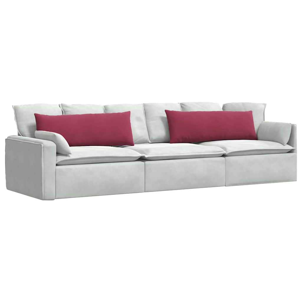 Sofakissen 2 Stück Weinrot 120 x 40 cm Cordstoff