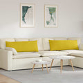 Sofakissen 2 Stück Gelb 120 x 40 cm Cordstoff