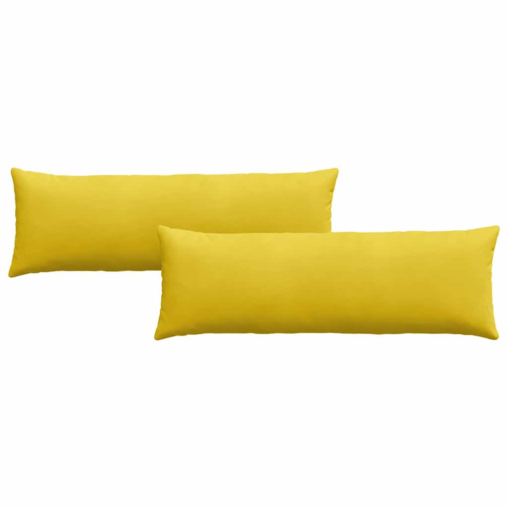 Sofakissen 2 Stück Gelb 120 x 40 cm Cordstoff