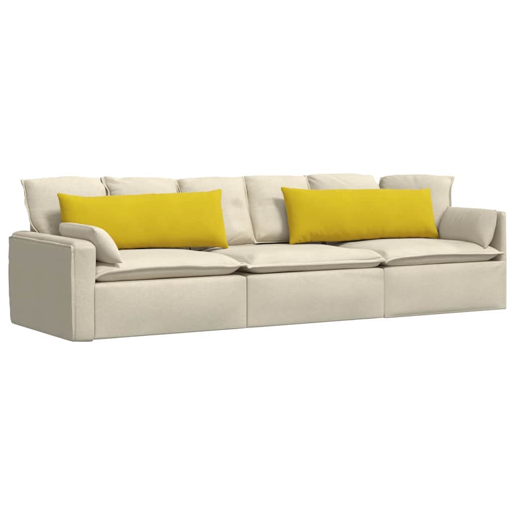 Sofakissen 2 Stück Gelb 120 x 40 cm Cordstoff