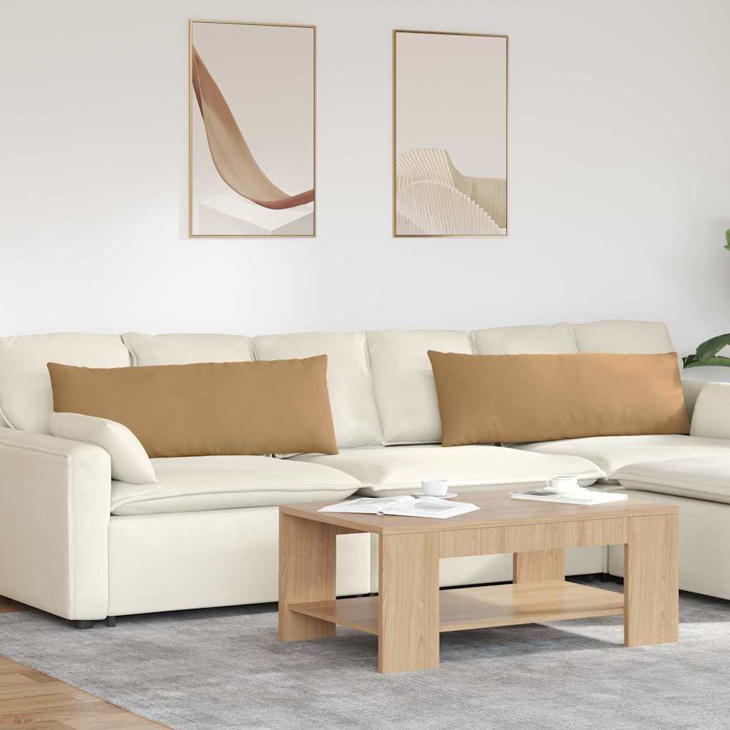 Sofakissen 2 Stück Braun 120 x 40 cm Cordstoff