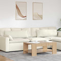 Sofakissen 2 Stück Creme 120 x 40 cm Cordstoff