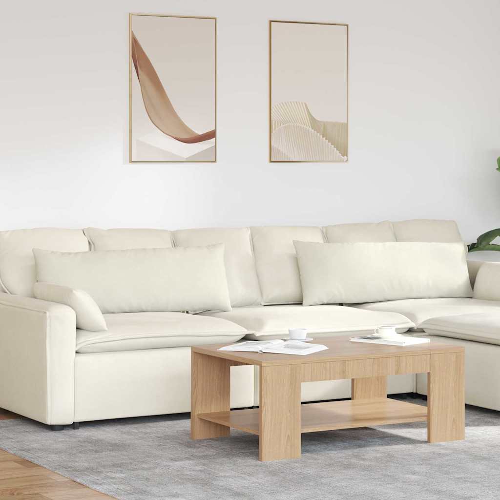 Sofakissen 2 Stück Creme 120 x 40 cm Cordstoff