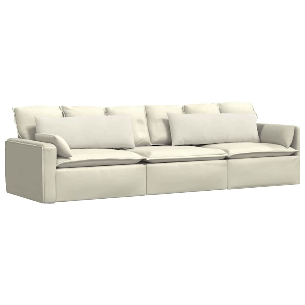 Sofakissen 2 Stück Creme 120 x 40 cm Cordstoff