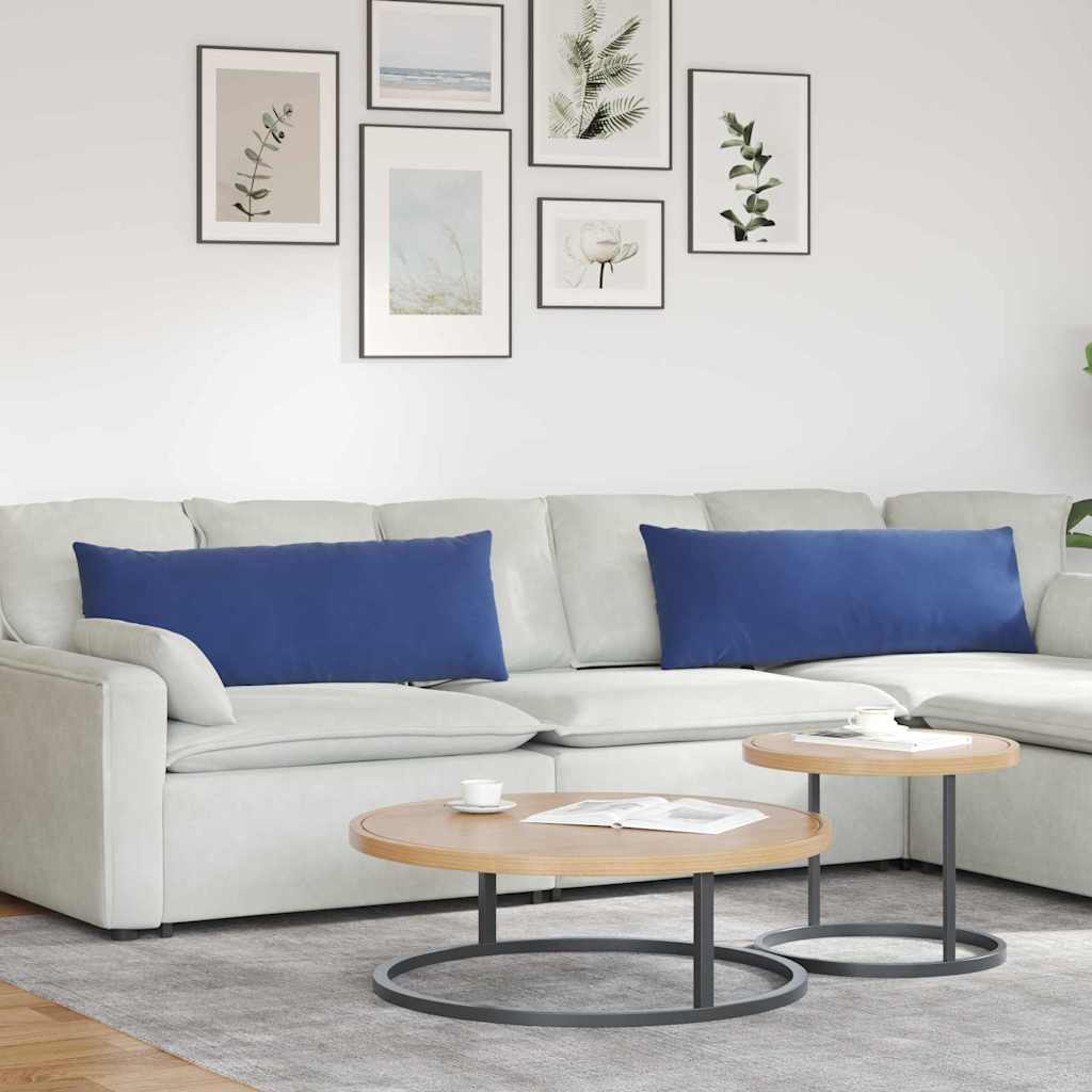 Sofakissen 2 Stück Polizeiblau 120 x 40 cm Cordstoff