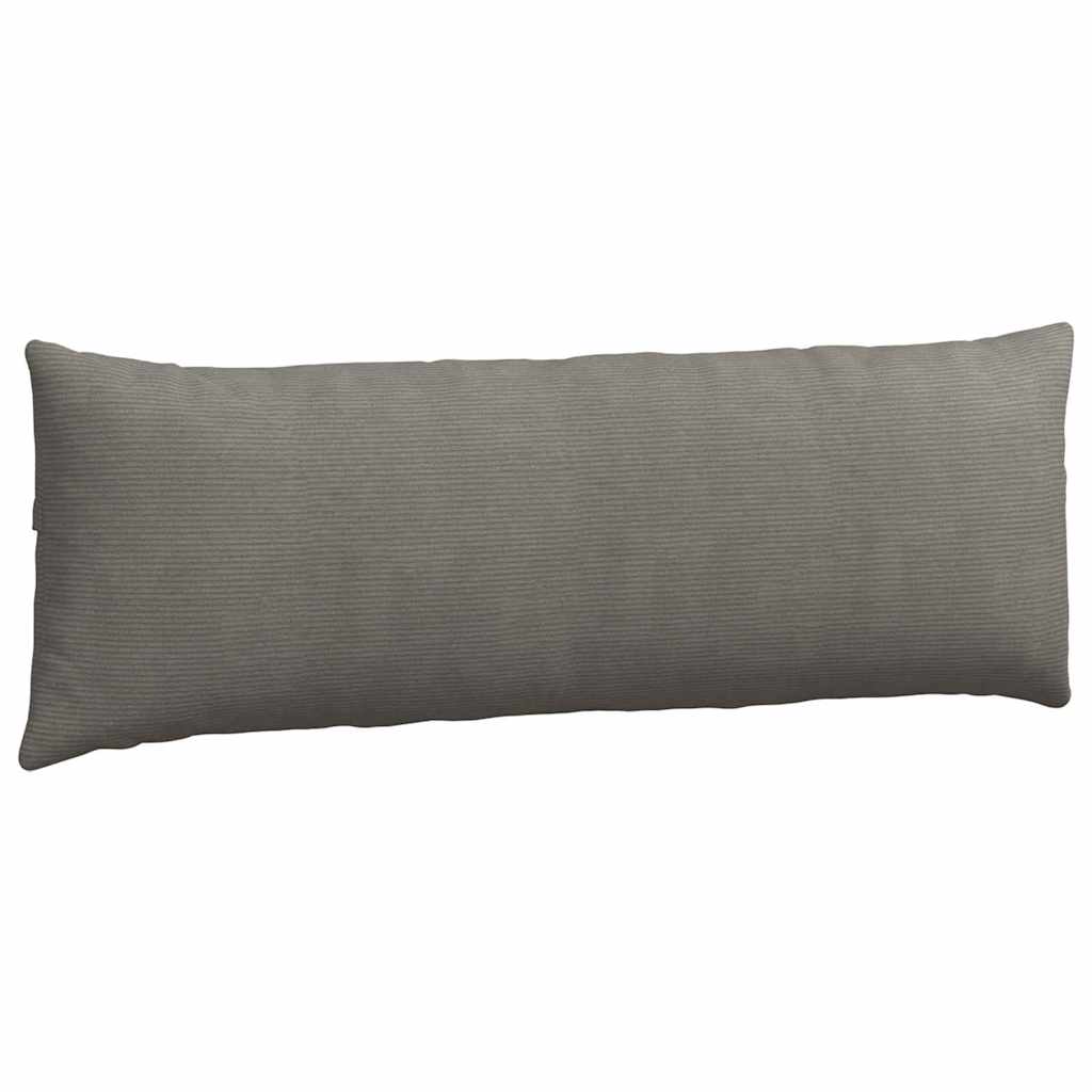 Sofakissen 2 Stück Hellgrau 120 x 40 cm Cordstoff