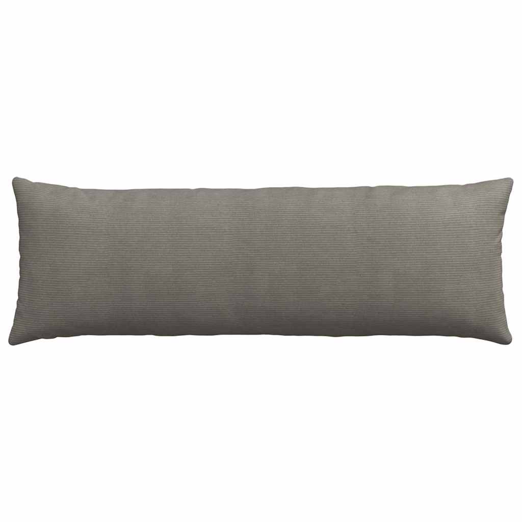 Sofakissen 2 Stück Hellgrau 120 x 40 cm Cordstoff