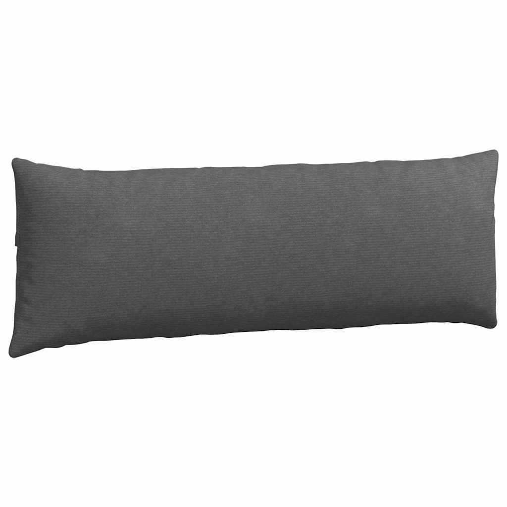 Sofakissen 2 Stück Dunkelgrau 120 x 40 cm Cordstoff