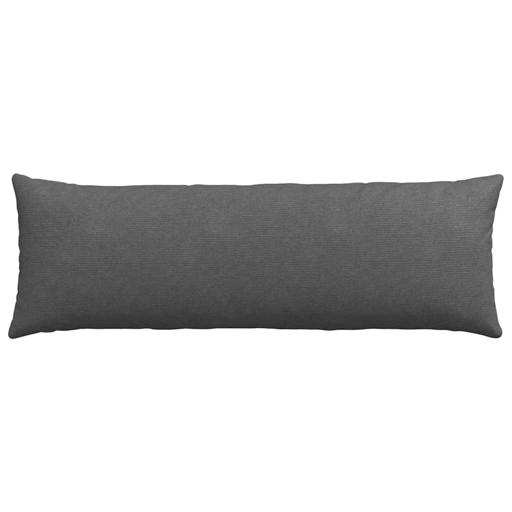 Sofakissen 2 Stück Dunkelgrau 120 x 40 cm Cordstoff