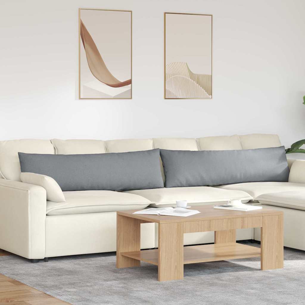 Sofakissen 2 pcs Hellgrau 145 x 40 cm Stoff