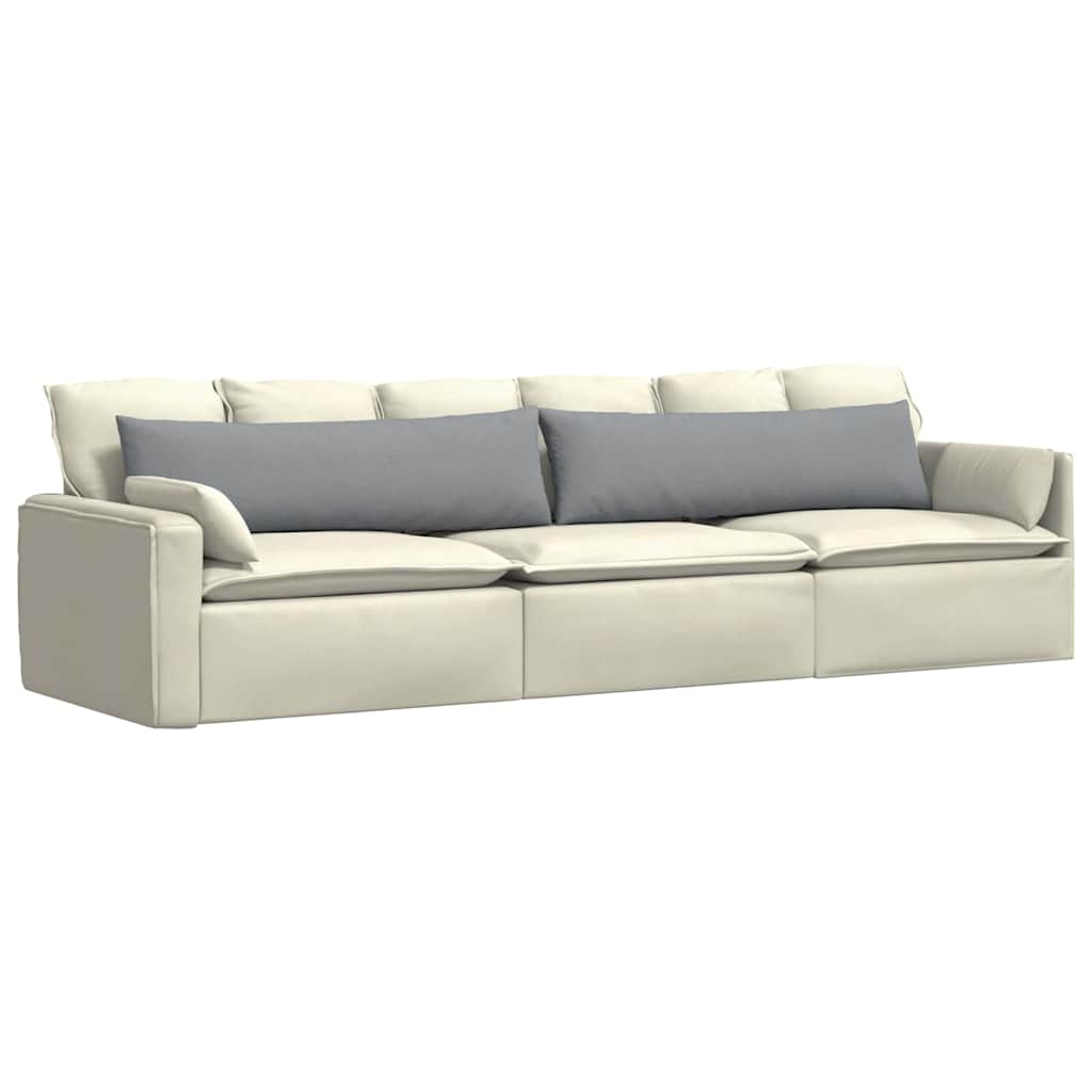 Sofakissen 2 pcs Hellgrau 145 x 40 cm Stoff