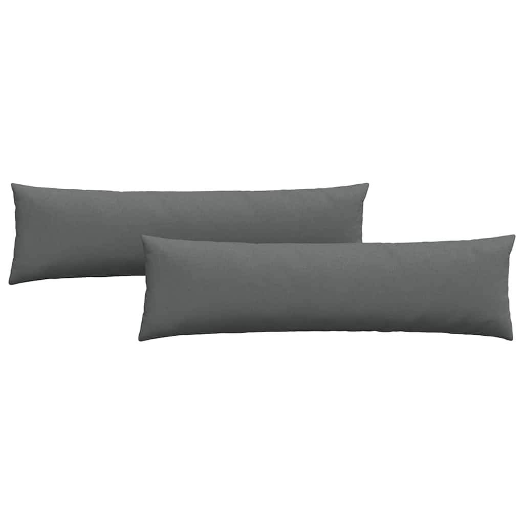 Sofakissen 2 pcs Dunkelgrau 145 x 40 cm Stoff