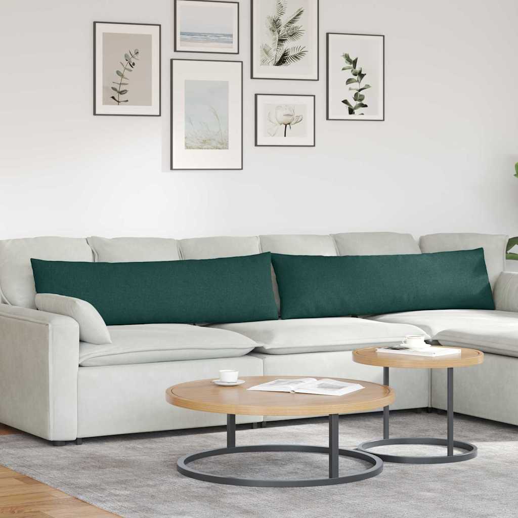 Sofakissen 2 pcs Dunkelgrün 145 x 40 cm Stoff