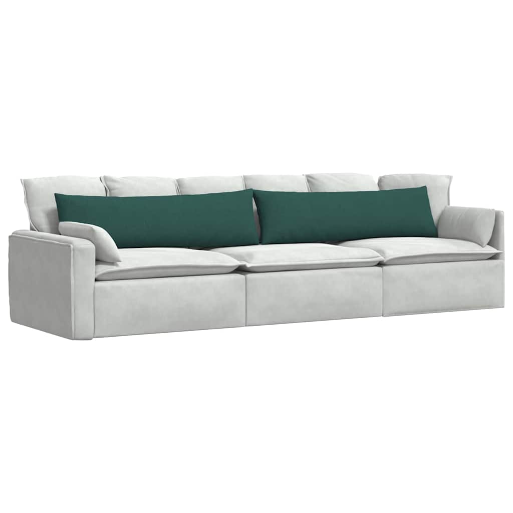Sofakissen 2 pcs Dunkelgrün 145 x 40 cm Stoff