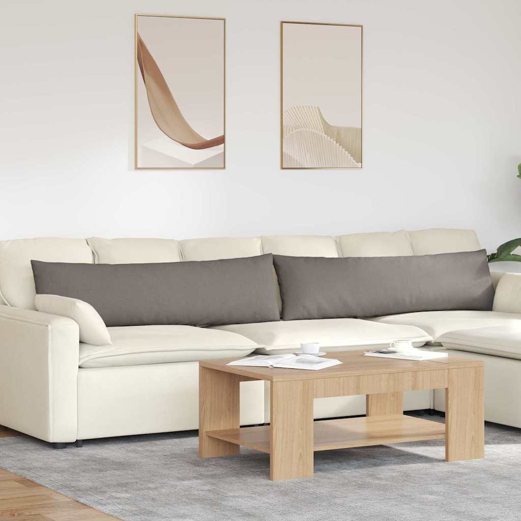 Sofakissen 2 pcs Taupe 145 x 40 cm Stoff