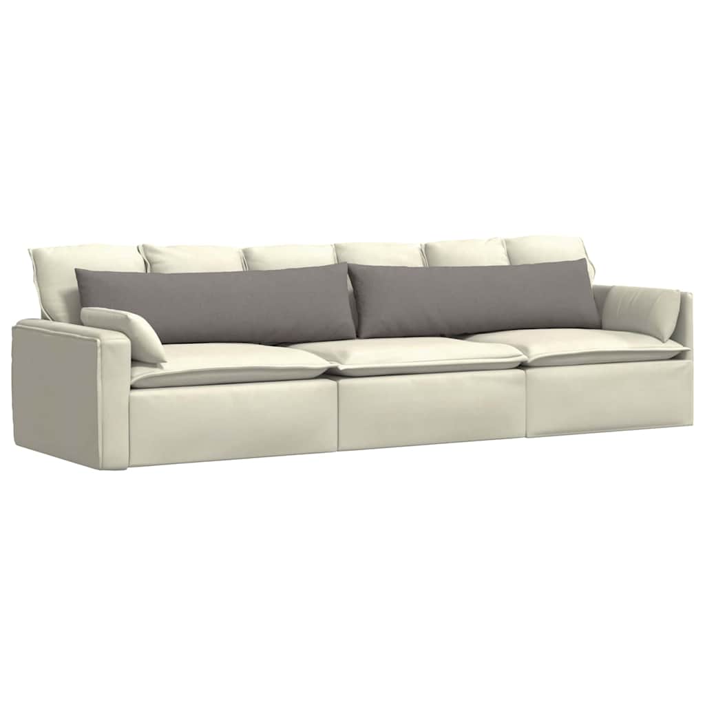 Sofakissen 2 pcs Taupe 145 x 40 cm Stoff