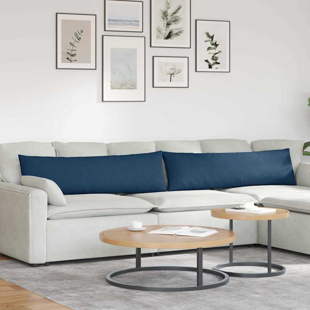 Sofakissen 2 pcs Blau 145 x 40 cm Stoff