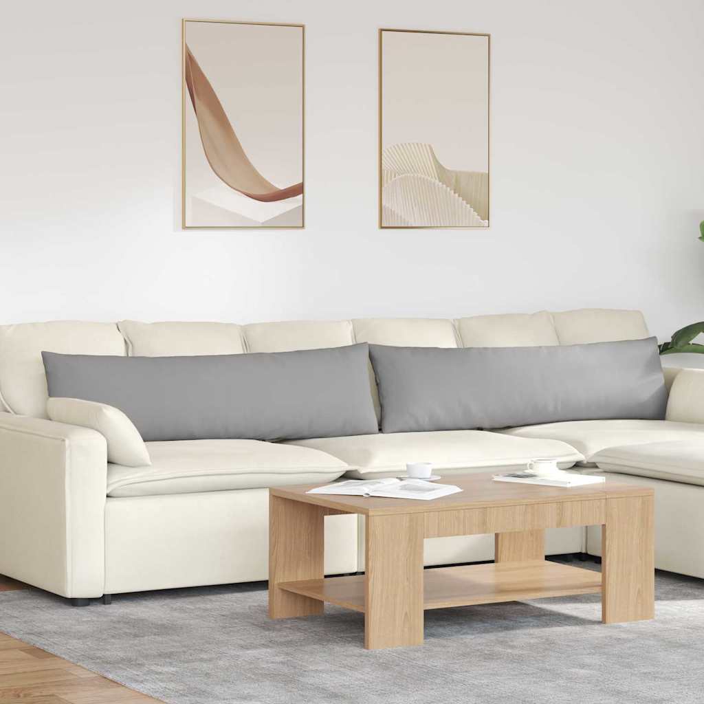 Sofakissen 2 pcs Wolkengrau 145 x 40 cm Stoff