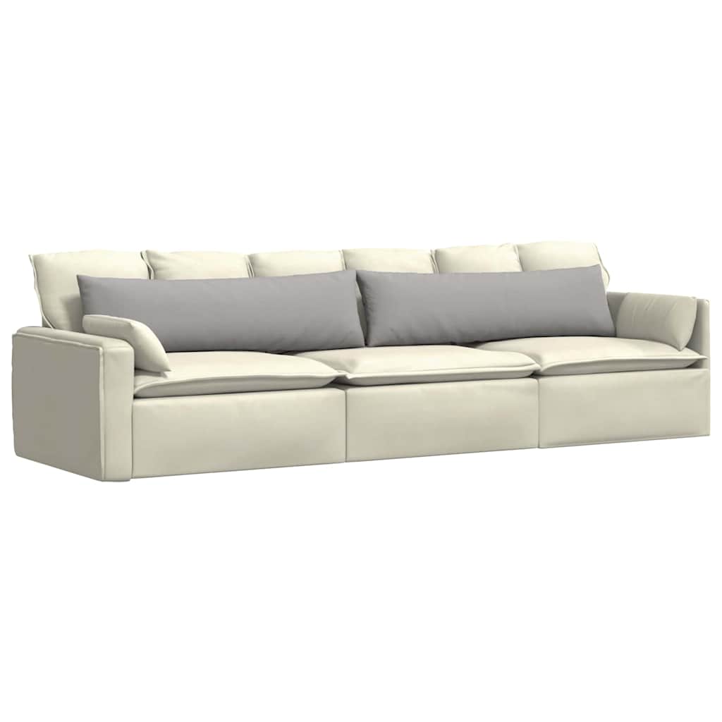 Sofakissen 2 pcs Wolkengrau 145 x 40 cm Stoff