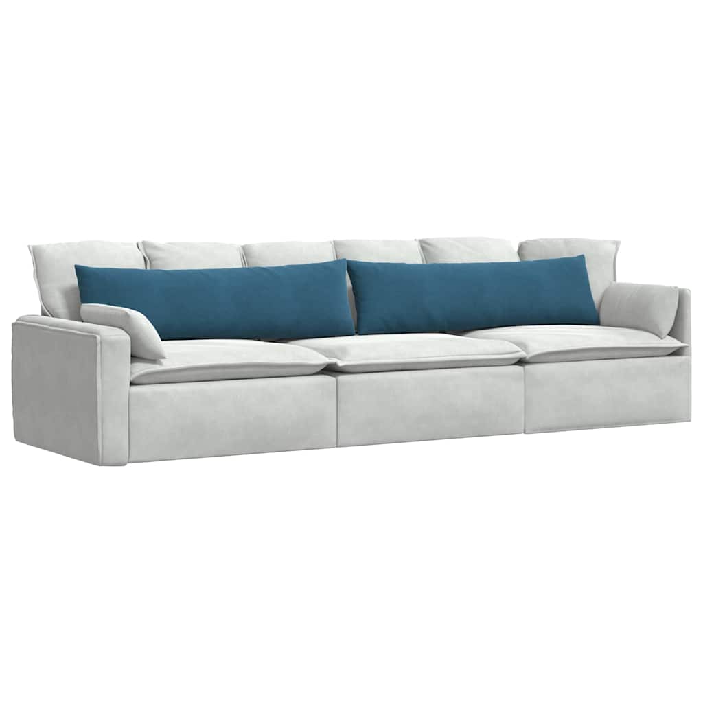Sofakissen 2 Stück Blau 145 x 40 cm Cordstoff